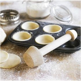 1pc Kitchen Gadgets Wood Egg Tart Pusher Double Side Tart Tamper Pastry Pusher Wooden Egg Tart Mold For Eggtart Mold Baking Cake Kitchen Tools