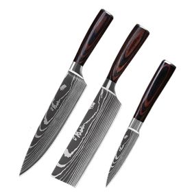 6 Piece Set 8 Piece Set 10 Piece Set Knife Chef's Knife Chef's Knife Kitchen Knife Cooking (Option: 3piece set)