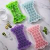 1pc Silicone Ice Tray With Lid; Large Capacity Ice Box; Bone Shaped Silicone Ice Tray; Homemade Ice Cube Mold; Kitchen Tools